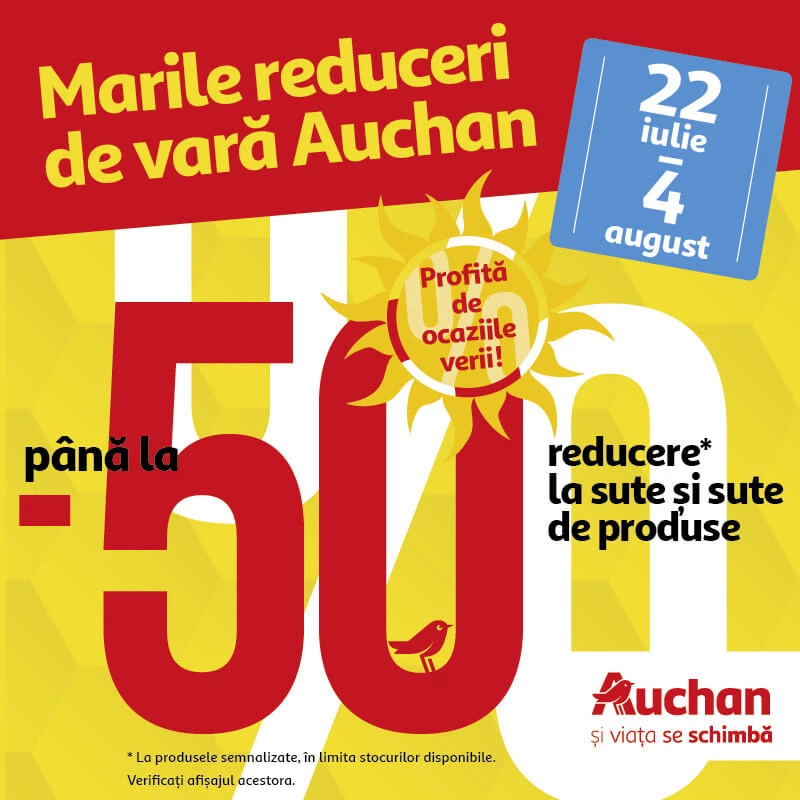 Marile reduceri de vară Auchan